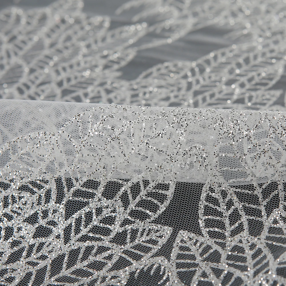 Fashion Mesh Net French Tulle Lace African Fabric For Wedding Evening Dress Tela De Encaje Dress Making With Sequins