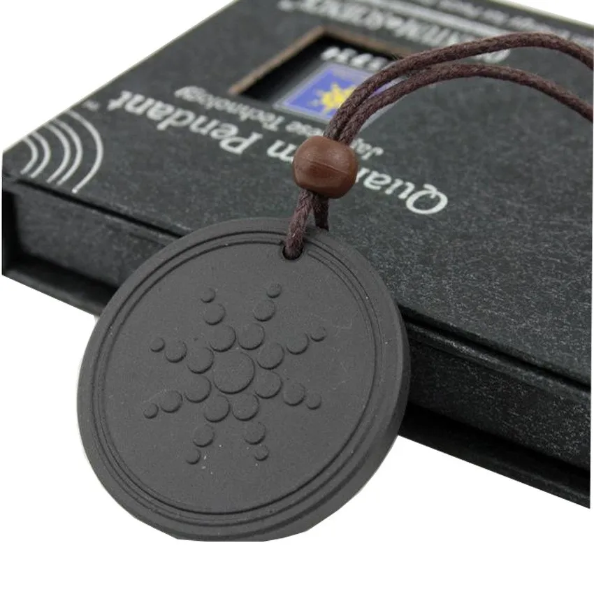 Wollet EMF Protection Negative Ion Energy Volcanic Lava Scalar Energy Quantum Pendants with Gift Box and Energy Card
