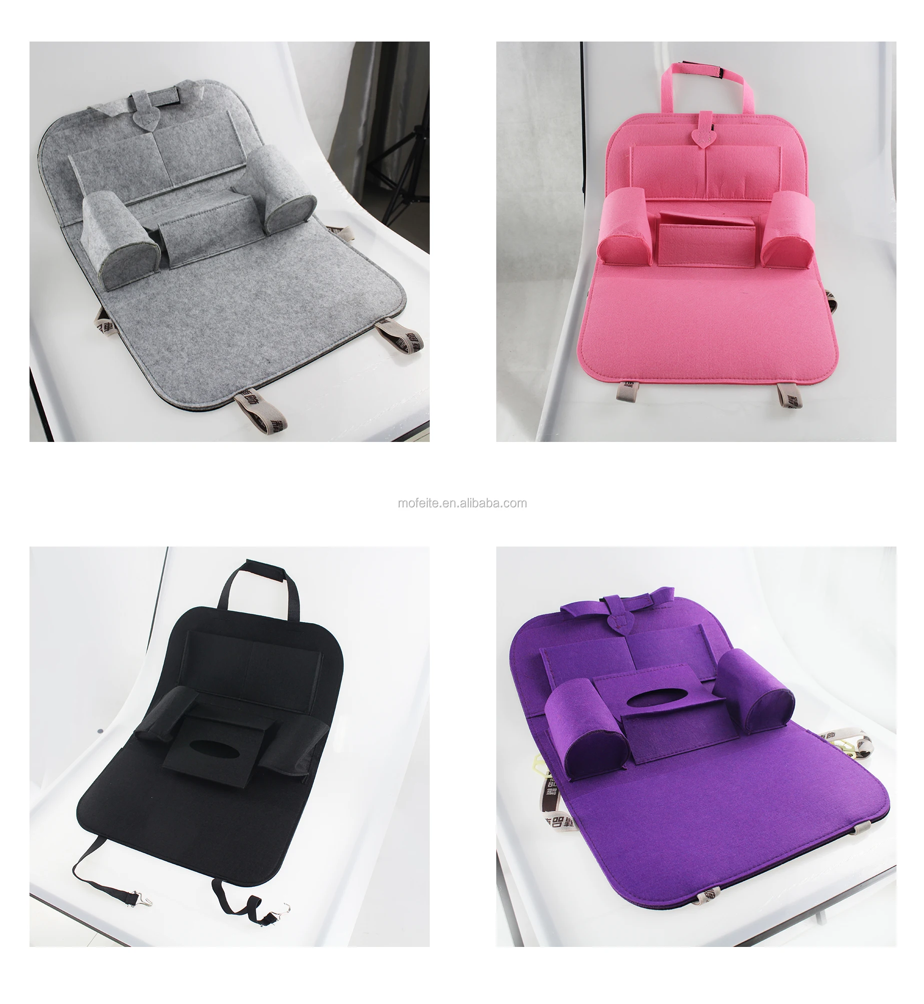 Portable Storage Backseat Car Seat Organizer Kick Mats With Touch Screen Tablet Holder 5 Storages Pockets for Kids Toddlers Toys