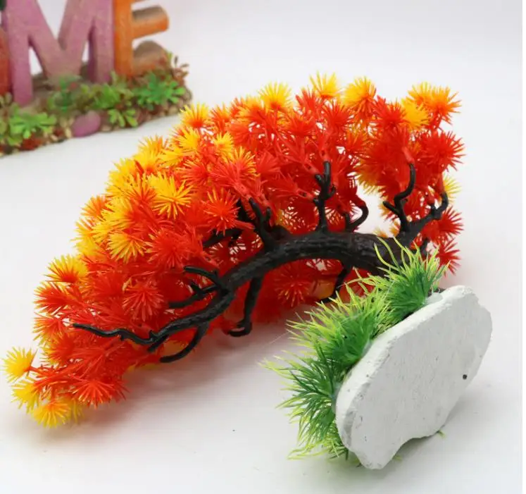 Tree Fish tank Landscape Decoration Artificial Plastic Tree Simulation Water Grass Simulation Welcome Pine