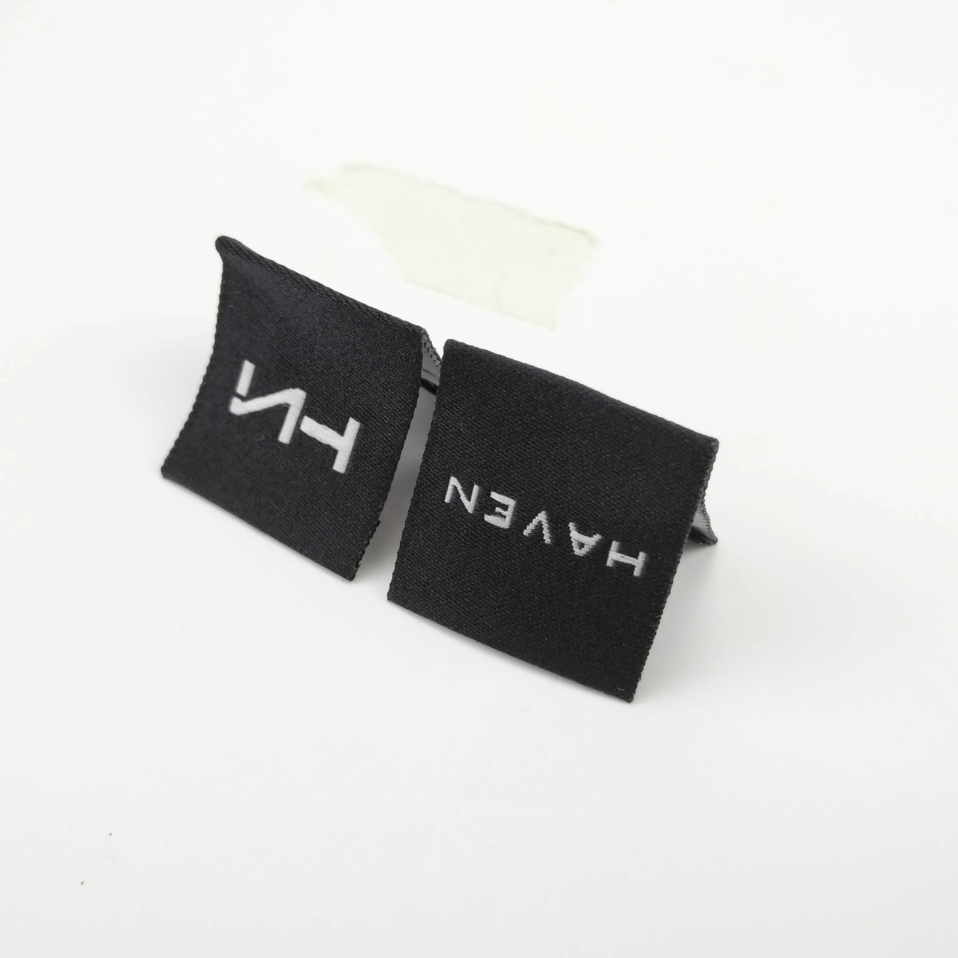 Custom Private Design Woven Logo Label Clothing Classic Ribbon Labels Woven Satin Neck Labels For Clothing