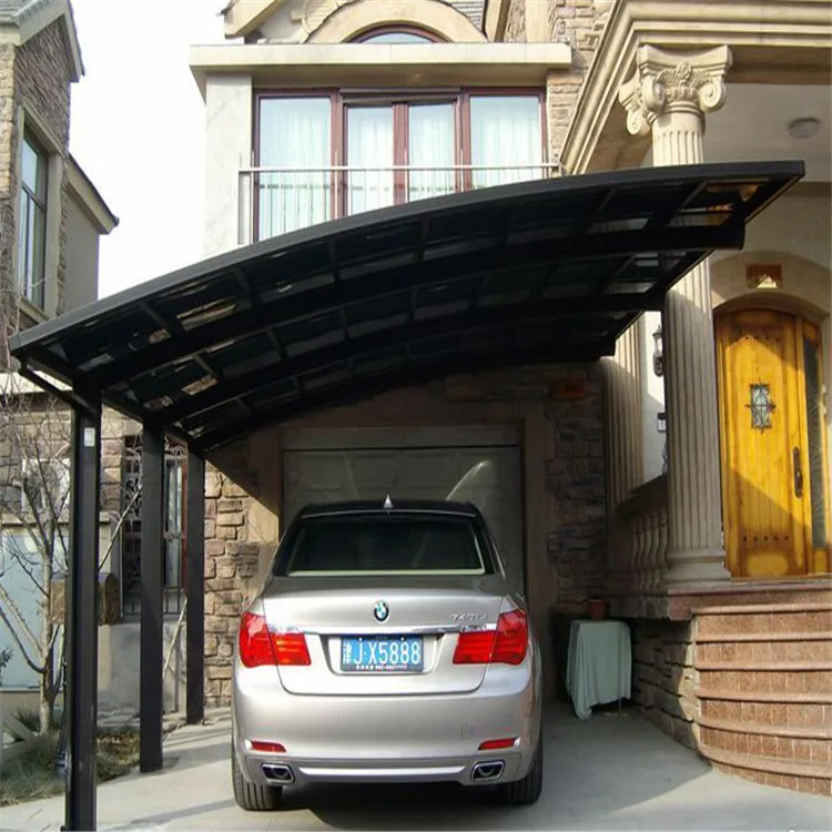 Outdoor car parking canopy metal frame polycarbonate carport