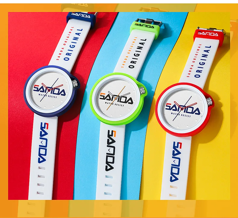 Sanda 3200 Новые мужские и женские часы модные трендовые студенческие спортивные кварцевые с силикагелем крутые индивидуальные