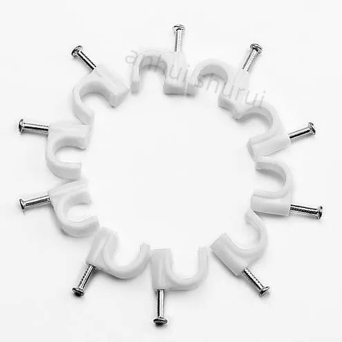 ANHUI Hot Sale Circle Cable Clips Plastic Wire Clips Plastic Clamps Mini Plastic China 100pcs/nylon Bag 10000 Bags SR PP PE