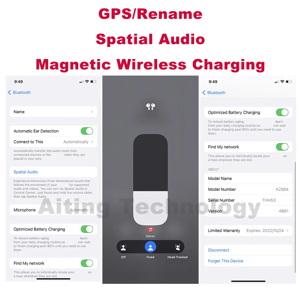 Air gen 3 1:1 4 headphone stereo True Wireless Earbuds TWS Air Earphone pods TWS for airpodding 3rd generation