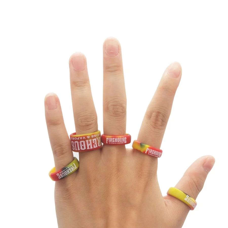 China factory customized silicone rubber finger ring design your logo silicone rubber finger ring
