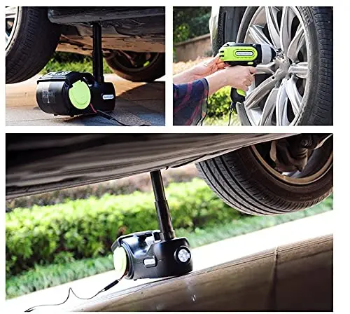 OEM 3in1 CE TUV ROSH DC12V 5T Portable Digital Screen Hydraulic Electric Car Jack with electric impact wrench