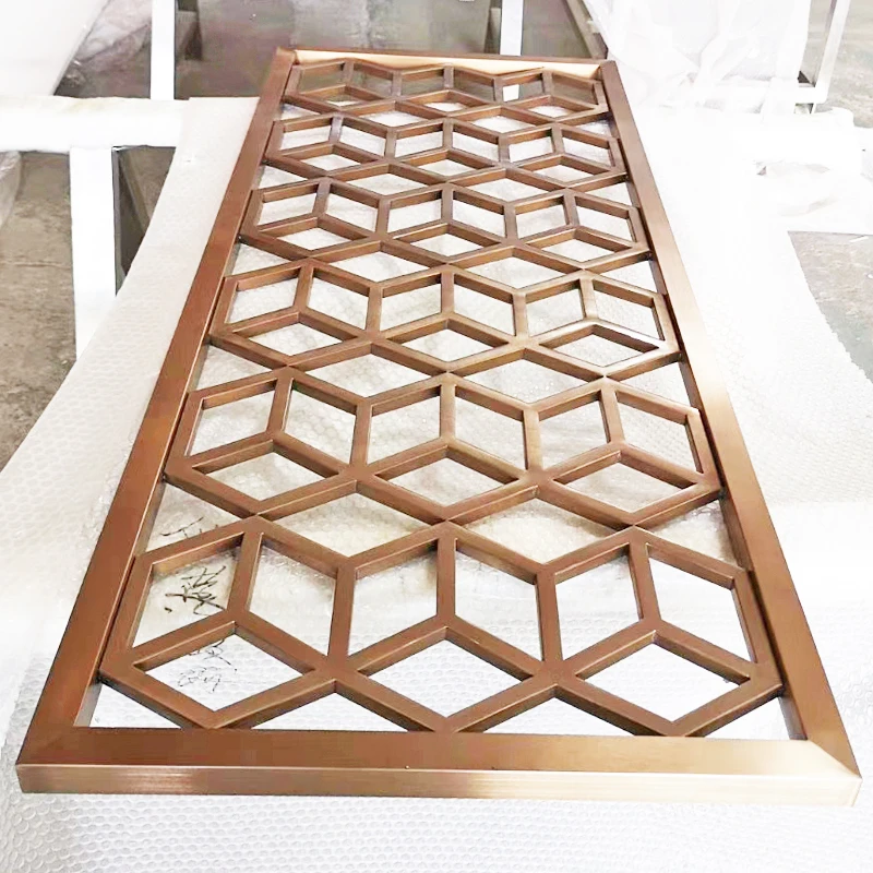 factory rose golden nickel satin blue black bronze grey color coating slide stainless steel divider screen for hotel