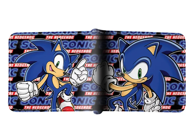 2023 New Sonic Characters Pattern Bifold Cartoon Wallet for Kids