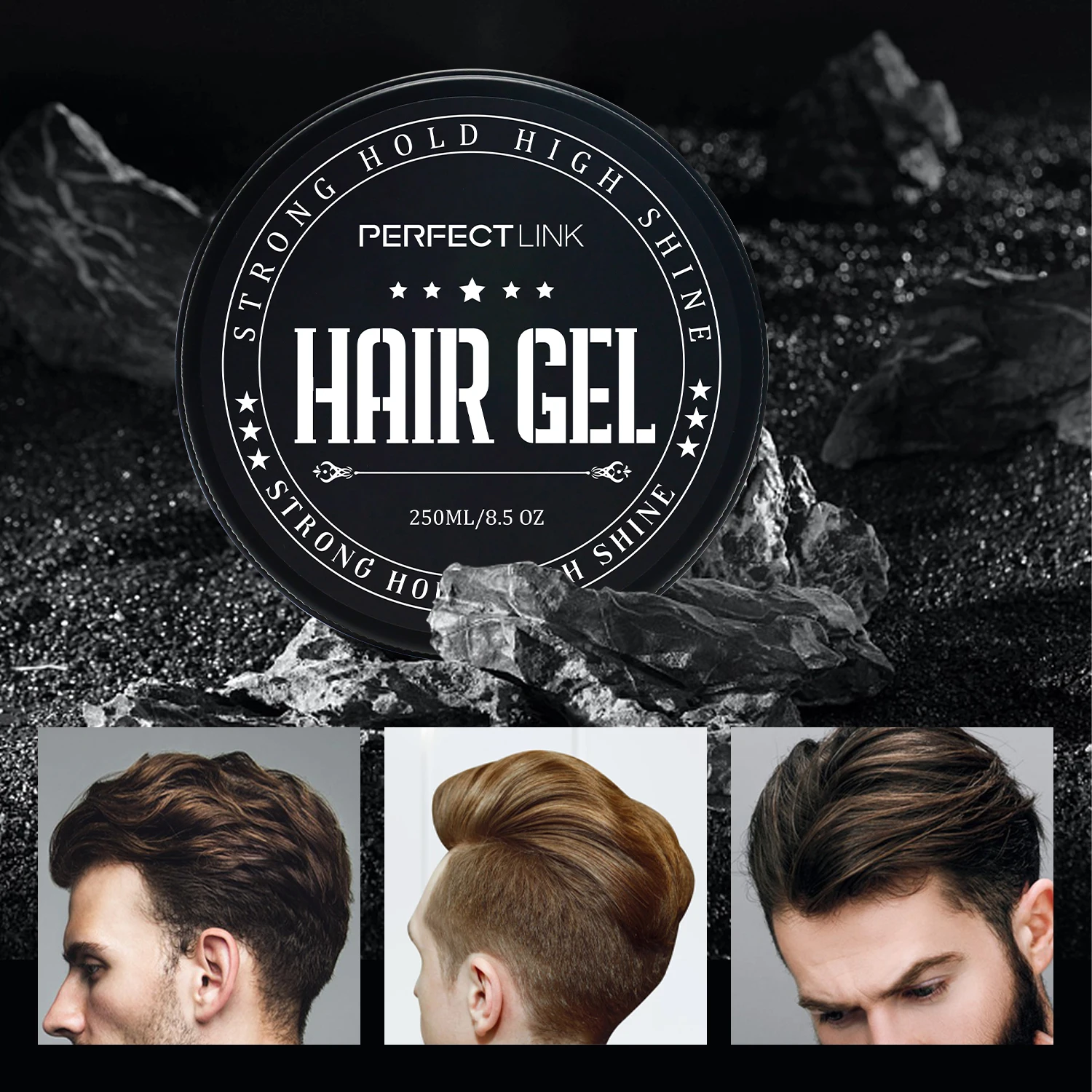 Customize Wholesale Strong Hold Hair Gel Wax For Men Long lasting Hair Wax For Hair Styling Edge Control Gel