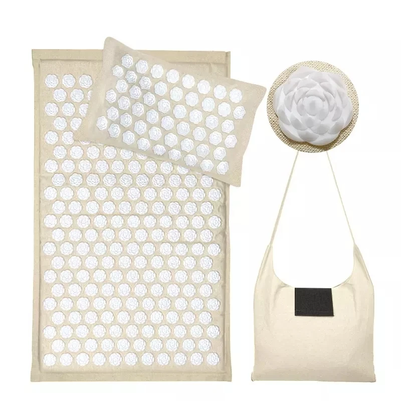 High Quality Yoga Mat for pain Relief Body Set Lotus Acupuncture Mat Flax Coconut Palm Massage Yoga Mat
