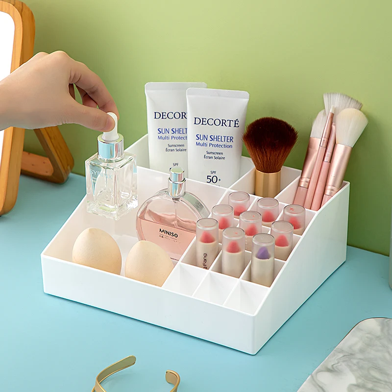 Desktop Cosmetic Drawer Storage Box Organizer Makeup Popular Jewelry Stackable Storage Drawers European Storage Drawers Plastic