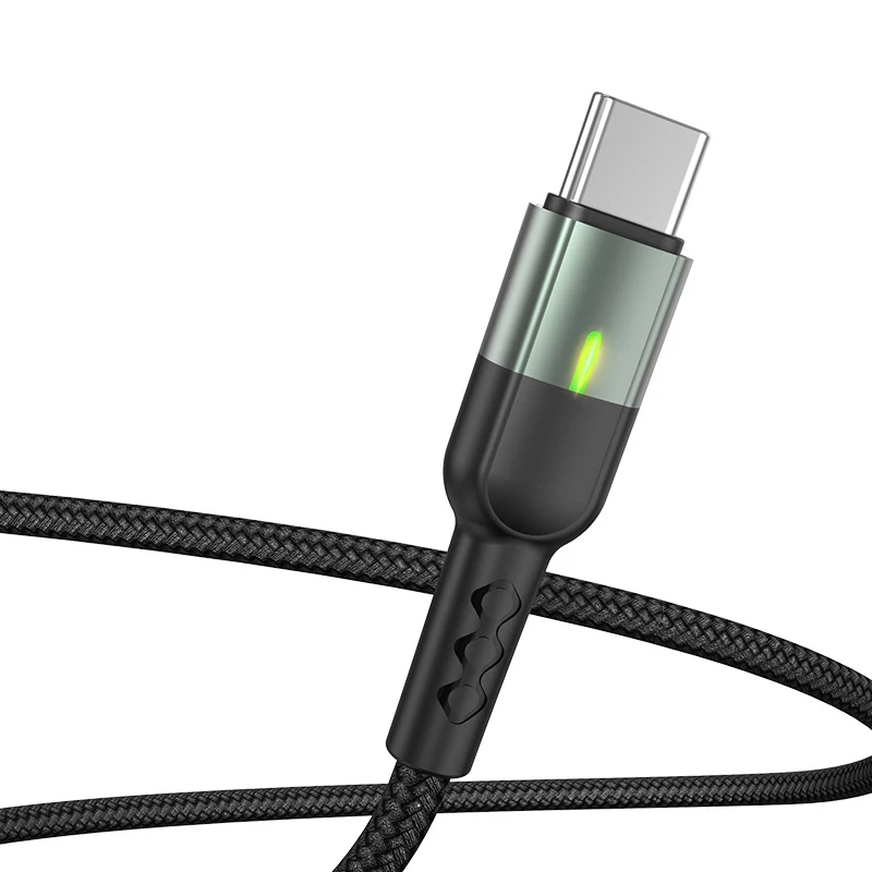 OEM factory smart power off and fast charging type c type data cable fast charging 2.4 usb-c fast charger data cable