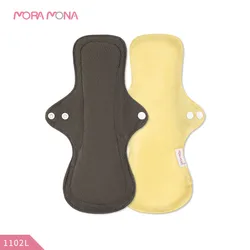 Moramona bamboo inner winged cloth Menstrual Pads Washable Reusable Feminine Women Sanitary Napkin pads