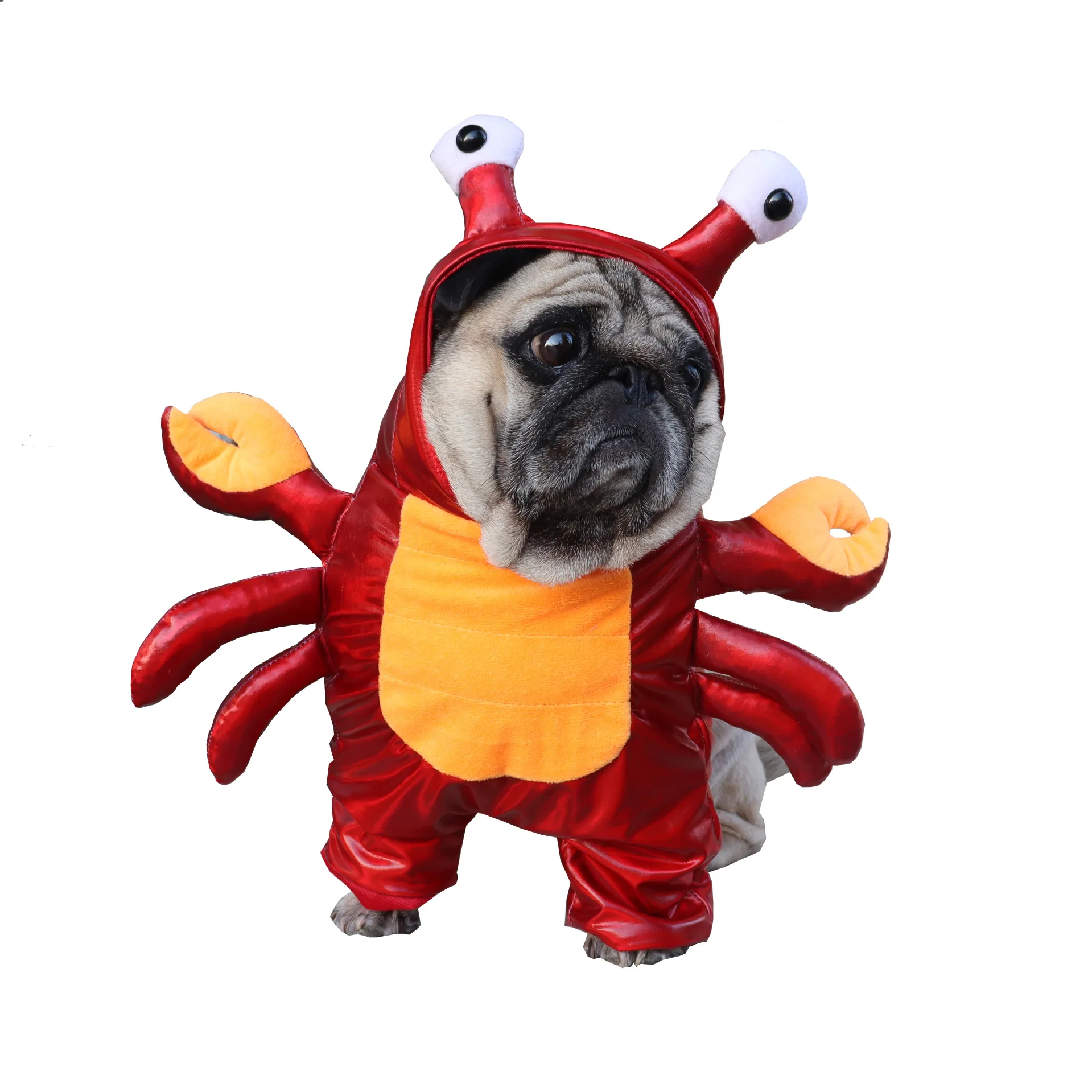 Pet Halloween Costume Stand Up Funny Crab Costume Warm Dog Clothes Pet Apparels