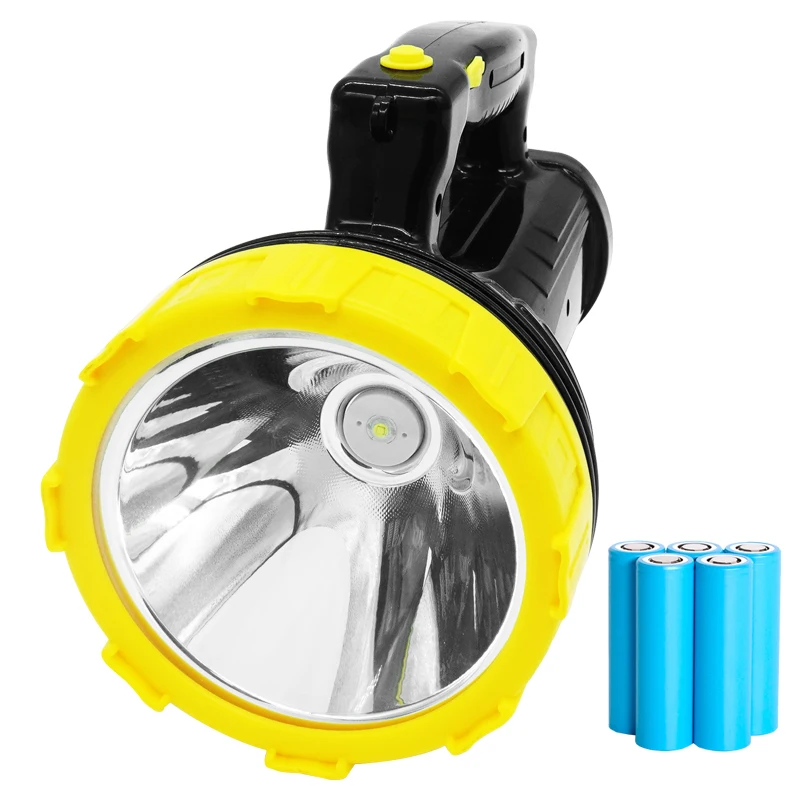 Factory wholesale high quality 4.2v portable cheap plastic super bright flashlight waterproof rechargeable remote searchlight