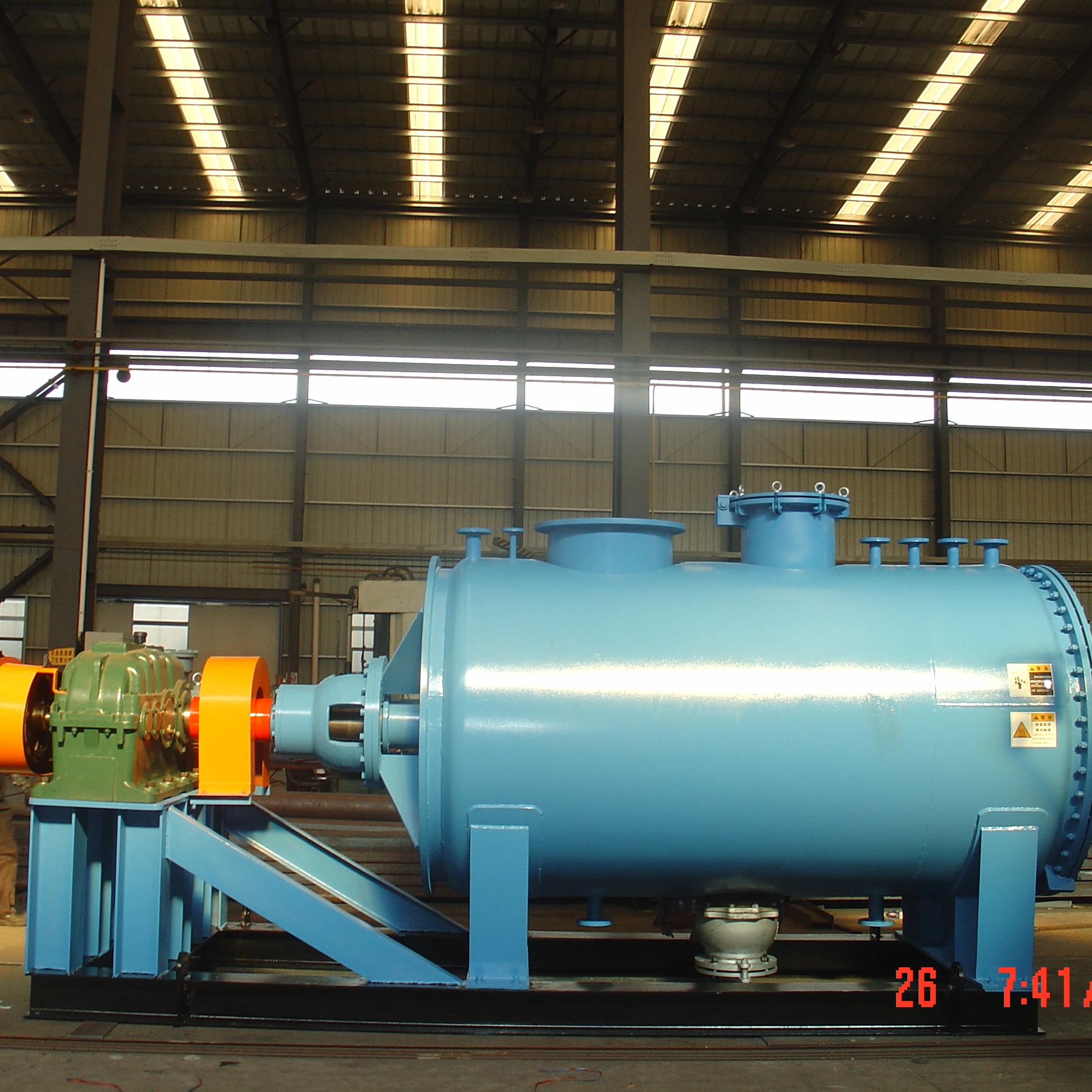 
 Ploughshare type ether machine for CMC cellulose production  