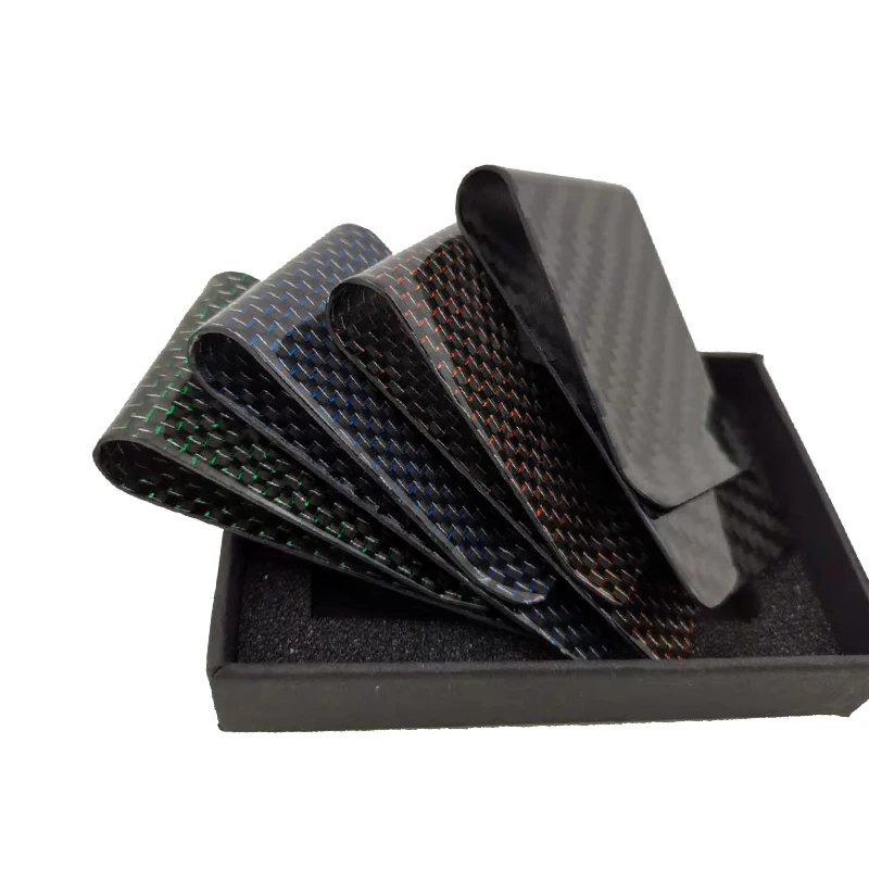 Fashion Customized Best Sale  Good Quality 100% Full   Carbon Fiber Money Clip
