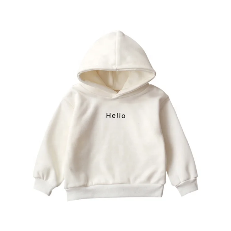 
OEM Customed Children Hooded Sweatshirt 1-3 Years Cotton Baby Girl Hoodies Unisex Kids Clothing Girls Tops Coats With Letters 
