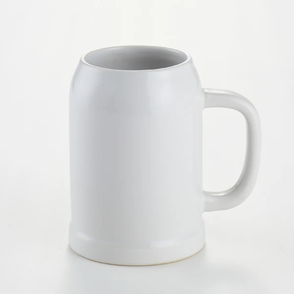 Customized logo classical white ceramic mug beer stein for Germany