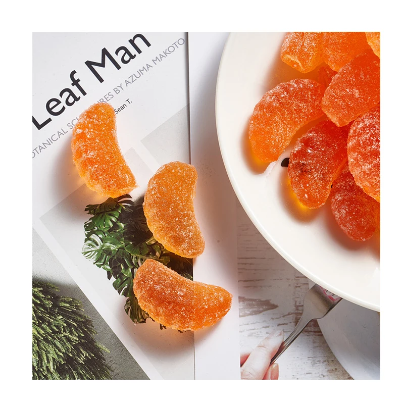 Orange fudge fruit orange flavor candy wholesale orange candy wedding candy bulk snack