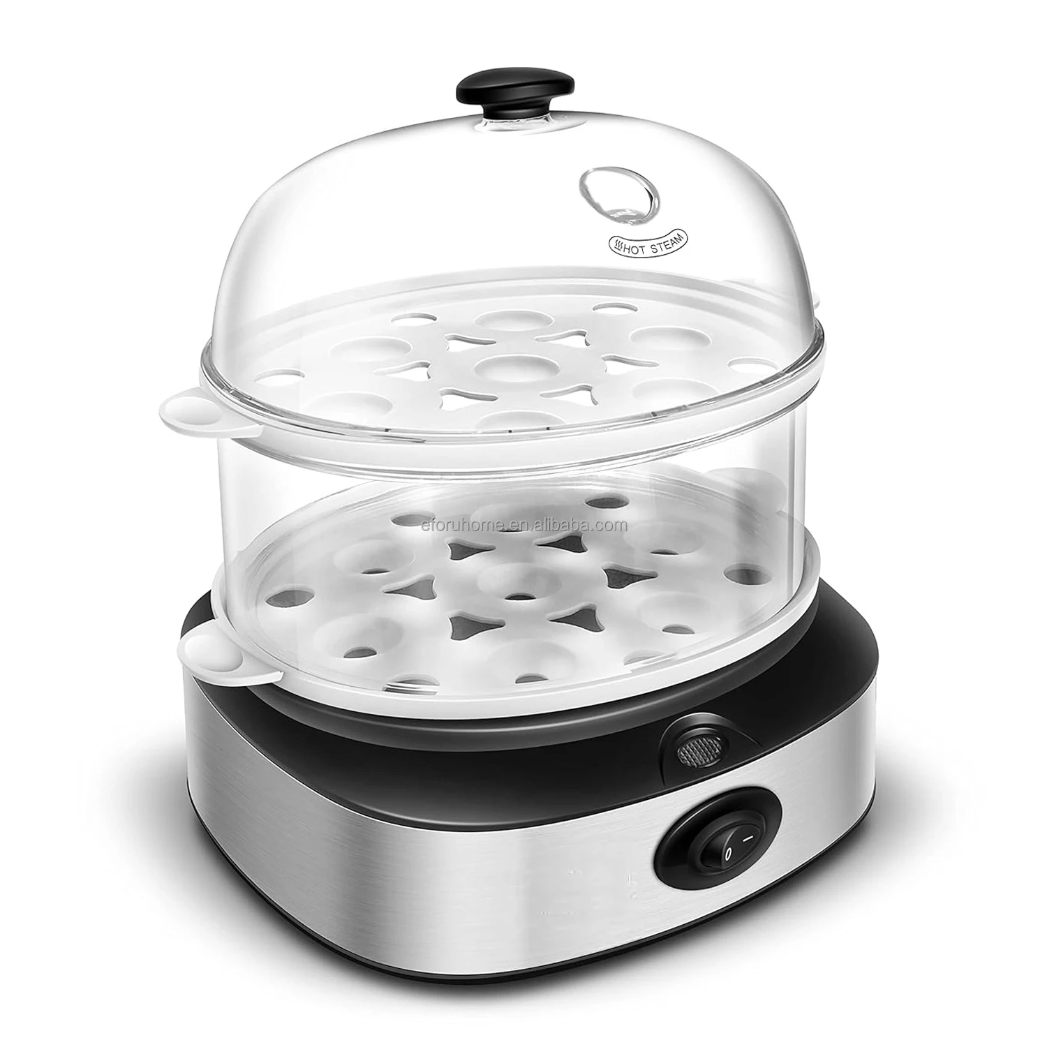 Kitchen Breakfast Machine Multi-functional Egg Boiling Breakfast Electric Cooker Transparent Lid Rapid Egg Boiler