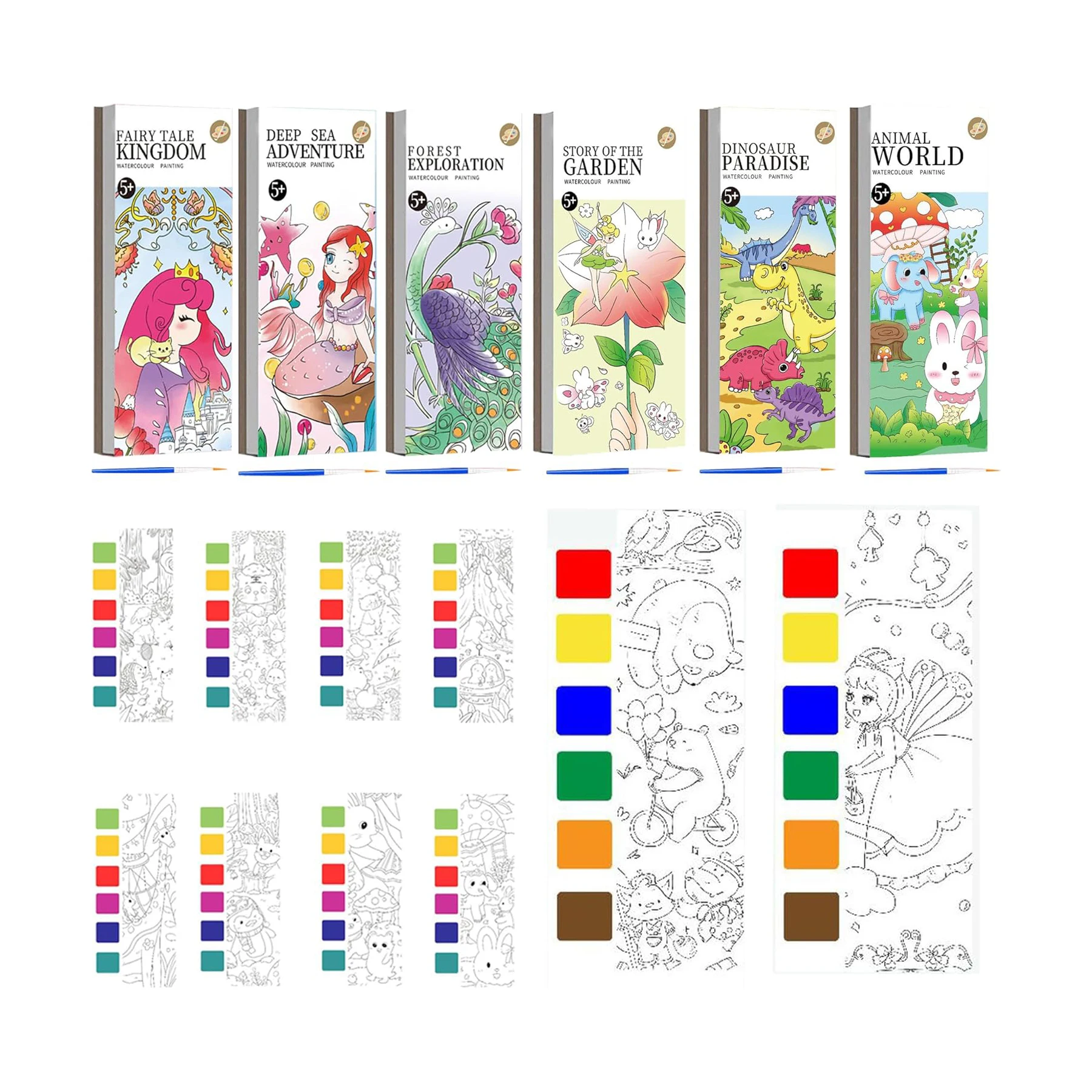 China Suppliers Flower Watercolor Painting Book Note Paint Water Coloring Notes
