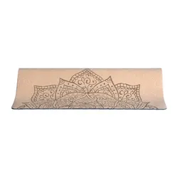Hot Sale Natural Rubber Eco Friendly Anti-slip Safe Cream-coloured Durable Cork Custom Thick Eco Yoga Mats