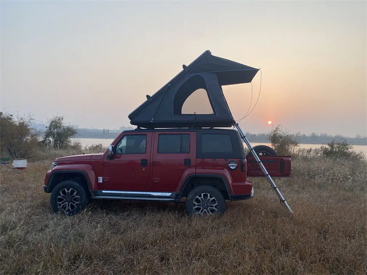 Hard Shell Aluminium Triangle Roof Camper Trailer Mini Roof Top Tent