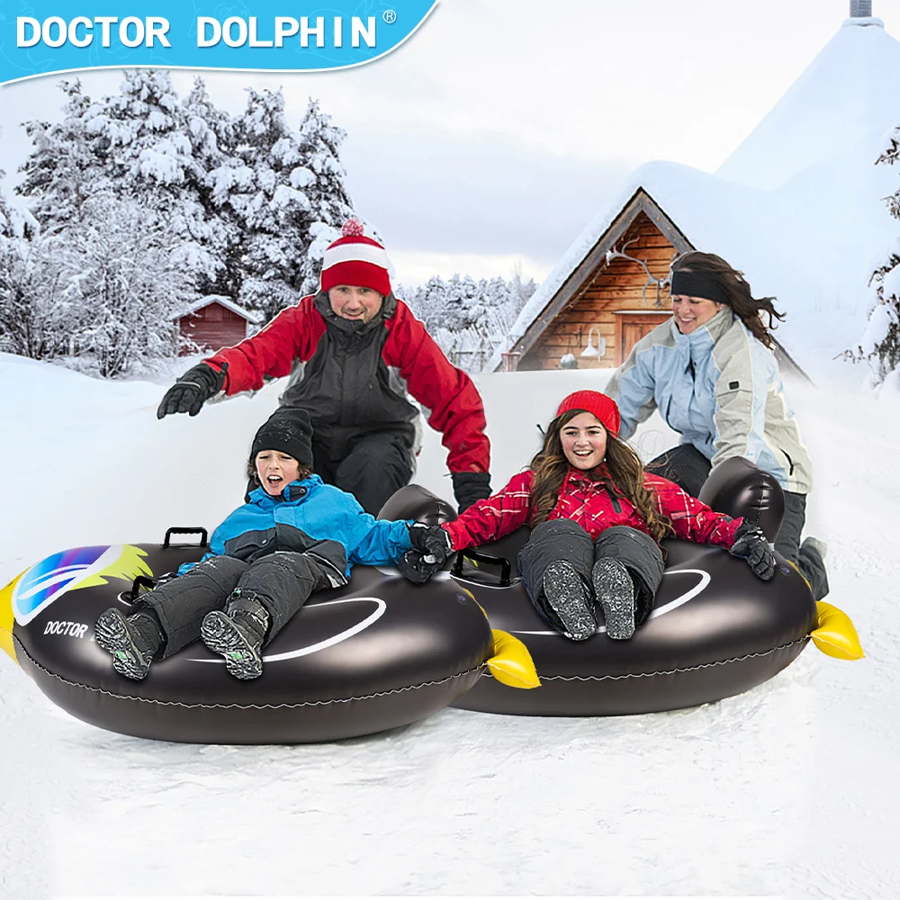 Factory Penguins Design Inflatable Snow Tube Speed Tube Sled Ski Boat Sled Sledge Winter Sport Snow Tubing