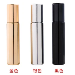 New Design 15ml Electroplated Glass Roll-on Bottles With Stainless Steel Roller Balls