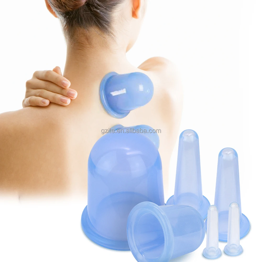 Facial Chinese Cupping Therapy Set Vacuum Cups Suction Cups Facial And Body For 4 Face Cupping cups Sets