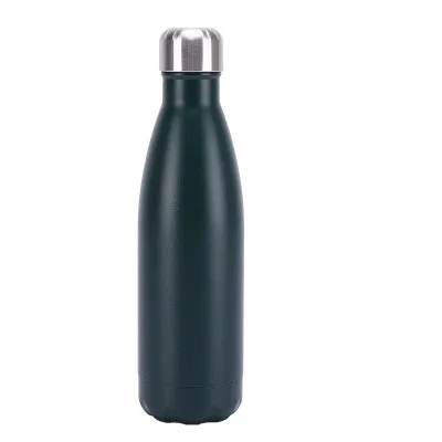 BPA-Free DWELLS  11colors Stock Powder Coated Vacuum Stainless Steel Cola Shape Water Bottle 17oz Custom logo Accept