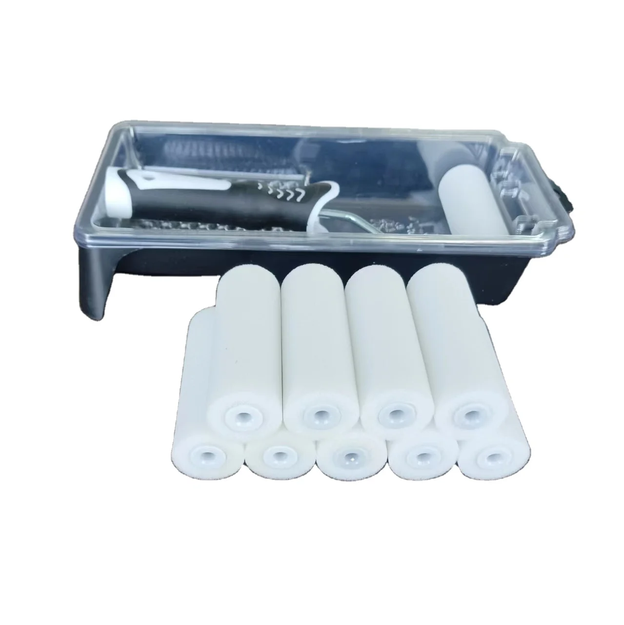 Hot sale 4inch foam paint roller sleeve and 4 inch tray Set paint roller set