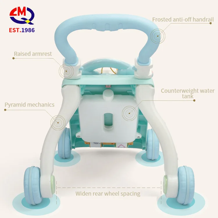 newest multi-functional baby learning walker toys early learning activity baby trolley walker with music and light