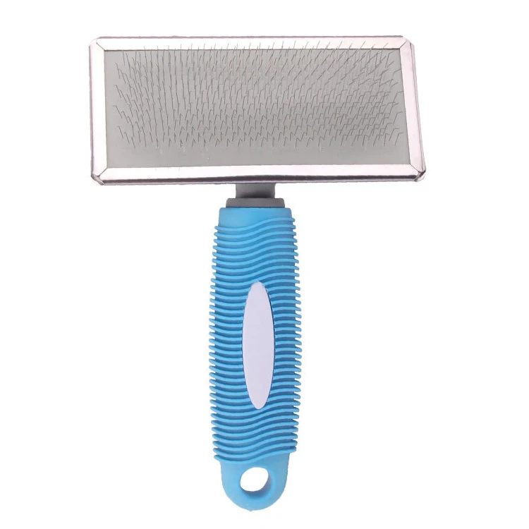 Spot wholesale soft plastic handle pet needle comb rubber handle pet bath cat dog hair brush