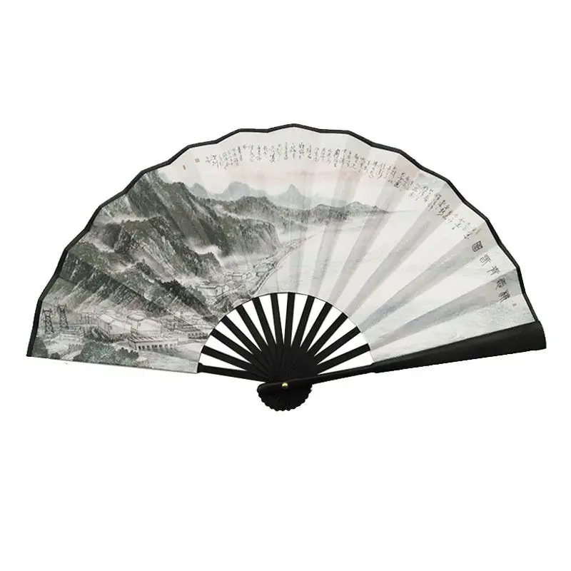 Custom Printed Colorful Bamboo Hand Fan for Handcrafts Gift Folding Paper Fan