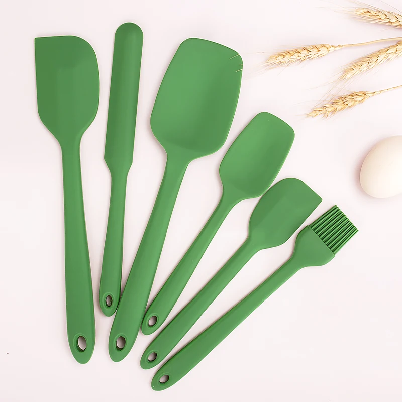 Термостойкий силиконовый шпатель 600F антипригарный с нейлоновым сердечником набор кухонной утвари для приготовления выпечки и смешивания