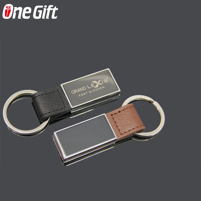 Customized leather keychain with logo key decoration hanging buckle, car keychain pendant