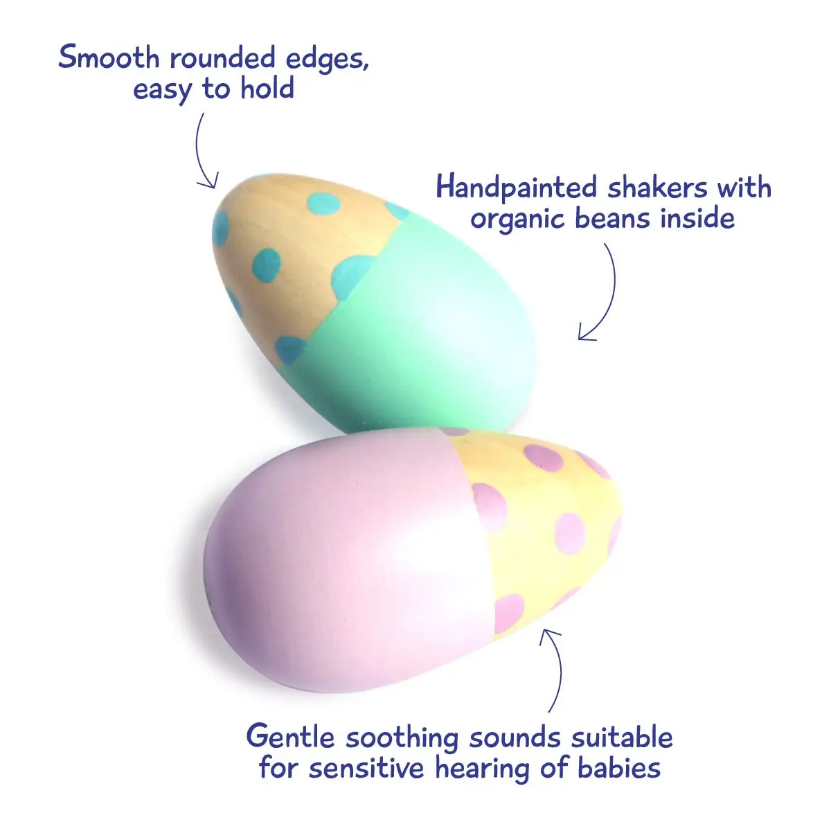 WANHUA Hot Sell Wooden Egg Shakers Musical Rattle Montessori for  Kids