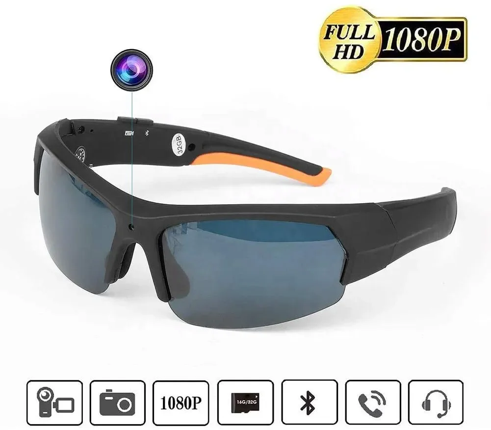 Full HD 1080P Wireless BT Glasses Video Recorder Glasses With Camera