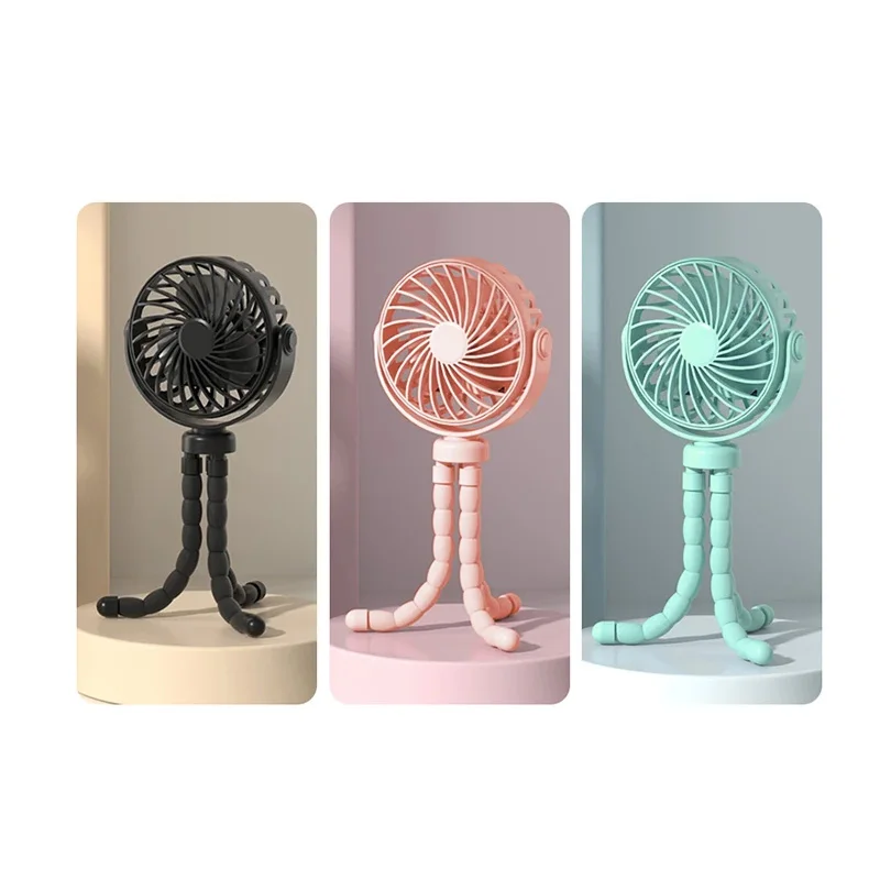 Hot Sale Octopus Battery Powered Stroller Fan 5200Mah Abs Electric Fan Usb Rechargeable Personal Portable Mini Fan