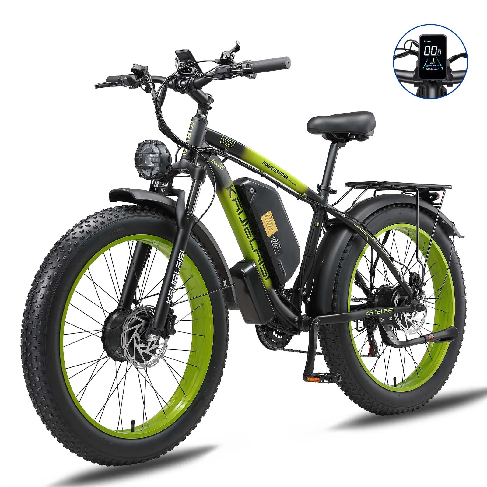 US Warehouse New Arrival Kaijielais V3 Ebike 2000w Dual Motor Hydraulic Disc Brake Electric Bike With 23ah Rechargeable Battery