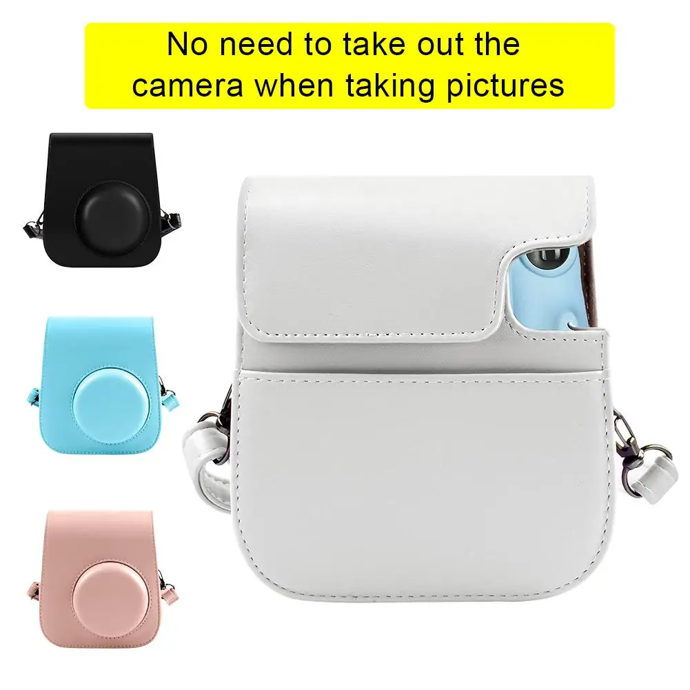  Для Fujifilm Instax Mini 11 Camera PU кожаная сумка для чехол с плечевым ремнем защитный