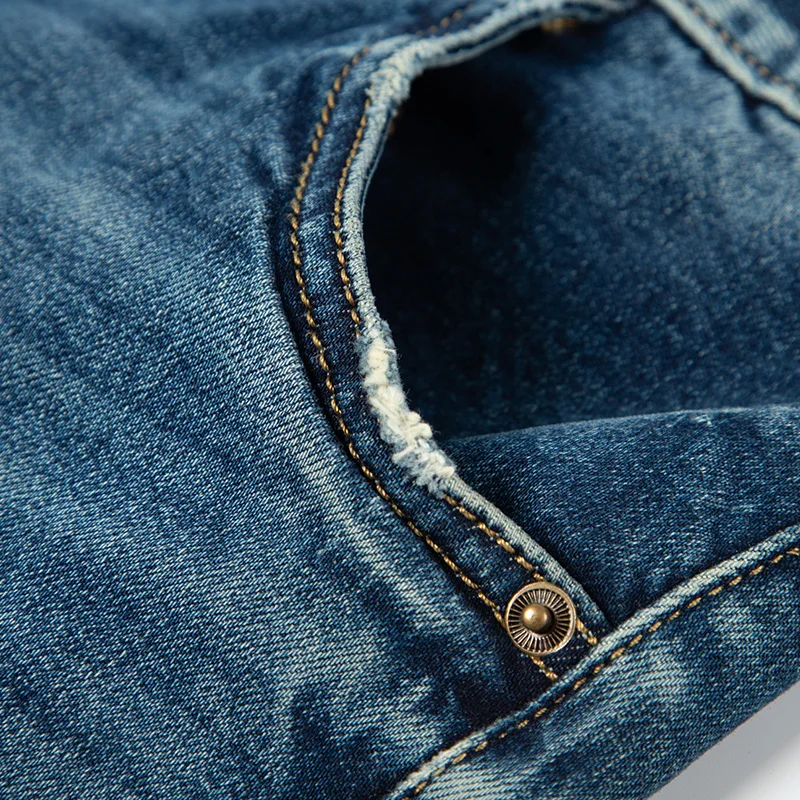 2022 Wholesale Cheapest Price Men Ripped Style Jeans Factory Jeans Type Straight Leg Jeans