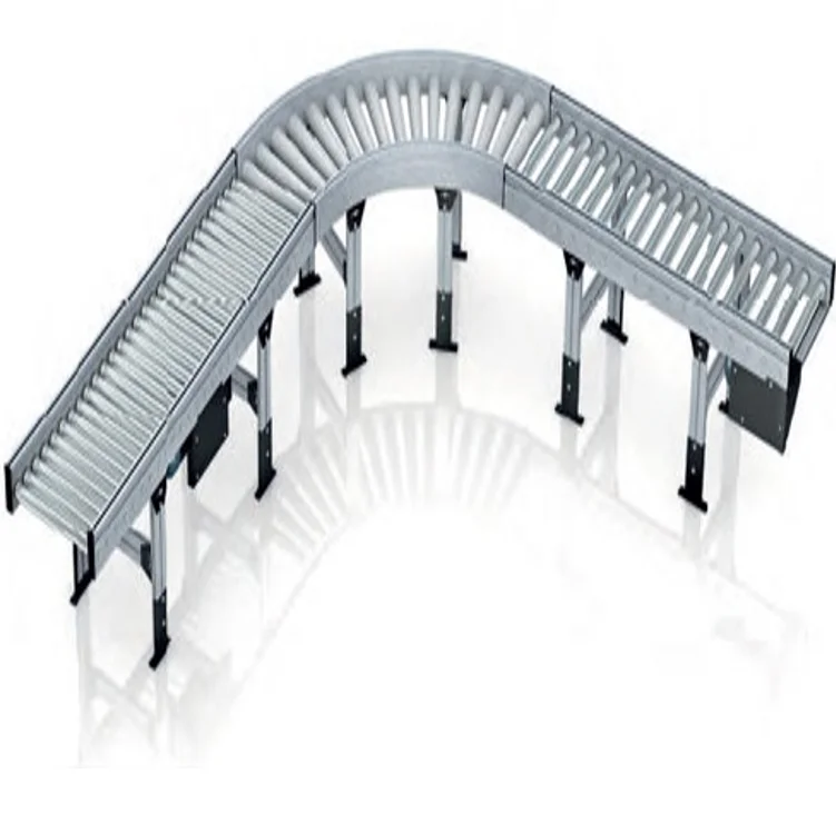 China supplier gravity roller conveyor system SS304 90 /180 degree curved conveyor motored automated conveyor system