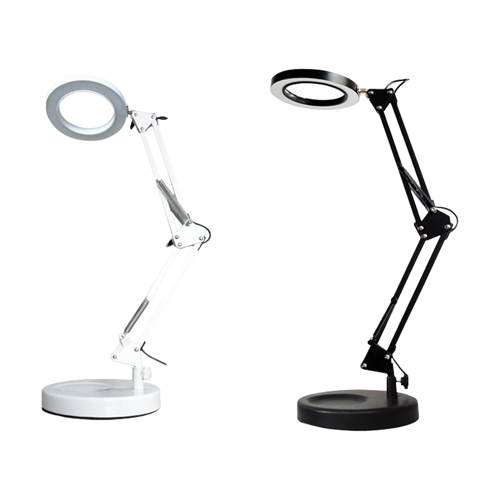 2-in-1 Magnifying Glass with Bright LED Light Magnifier Lamp with Base Stand for reading painting