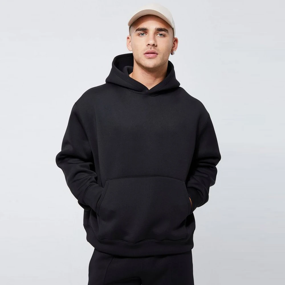 OEM Wholesaler Custom 100% Cotton Heavyweight French Terry Bonded Boxy Fit Hooded Short Men Two Pieces Set