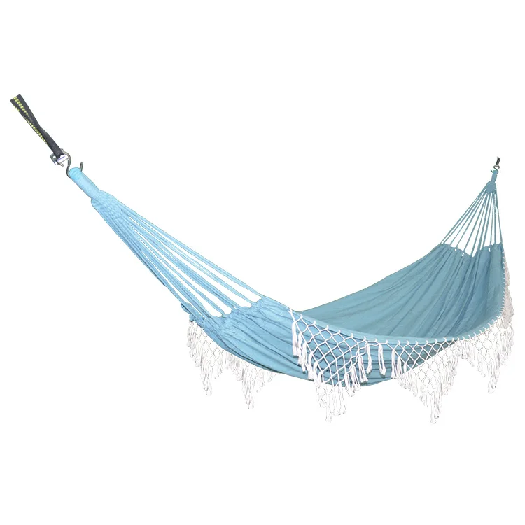 Nicaragua Rocking Wide Canvas Hammock Crochet Macrame Swing