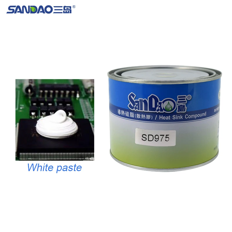 Заводская цена SD975 термопаста Для ЦП лампы светодиодная электронная теплоотводящая паста белый Теплопроводящий силикон